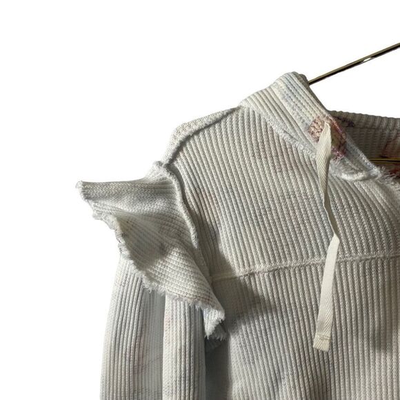 Love Shack Fancy Ciel Cropped Hoodie Aqua Reflections Butterfly Size Small NWT - Picture 5 of 15